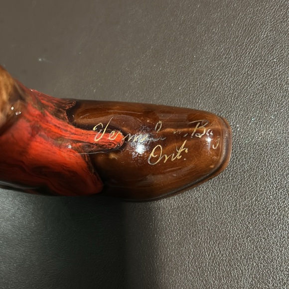 Vintage MCMaster Craft pottery cowboy cowgirl boot. MCM retro Vermilion Bay Ont - Picture 5 of 8